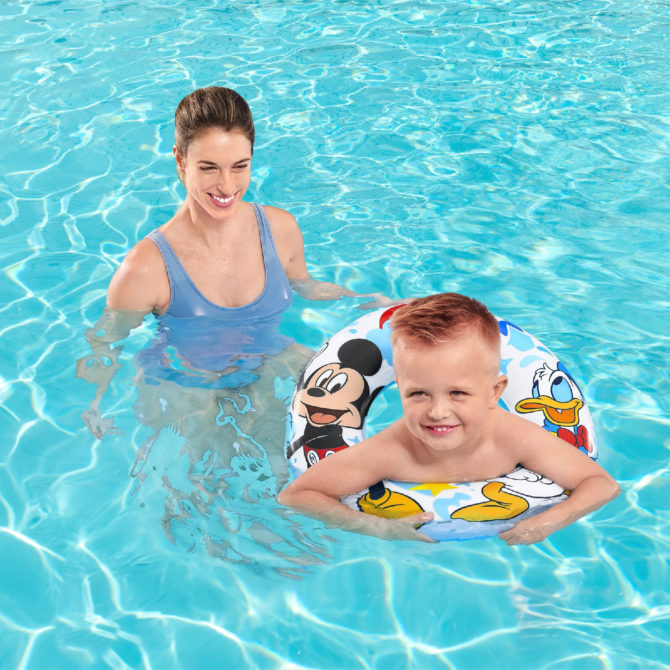 Flotador Hinchable para Niños de 3 a 6 años Bestway 48 cm Diseño de Mickey Mousse Doble Cámara de Aire - Imagen 7