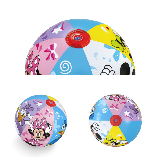 Pelota Hinchable para Playa o Piscina Bestway Mickey Mousse 51 cm Diámetro Multicolor con Válvula de Seguridad - Imagen 3