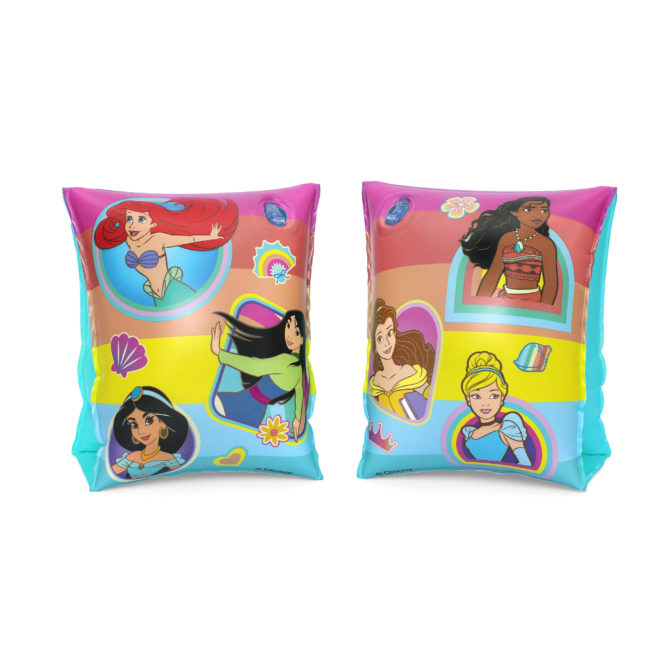 Manguitos Hinchables para Niños de 3 a 6 años Bestway 17x12 cm Diseño de Princesas Disney Doble Cámara de Aire