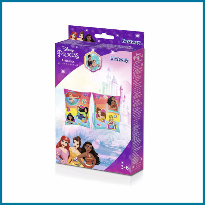 Manguitos Hinchables para Niños de 3 a 6 años Bestway 17x12 cm Diseño de Princesas Disney Doble Cámara de Aire - Imagen 6