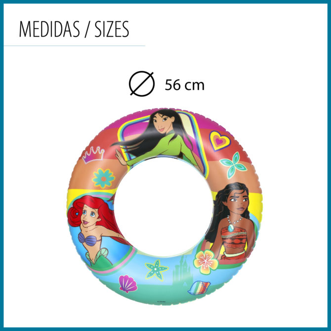 Flotador Hinchable para Niños de 3 a 6 años Bestway 48 cm Diseño de Princesas Disney Doble Cámara de Aire - Imagen 4