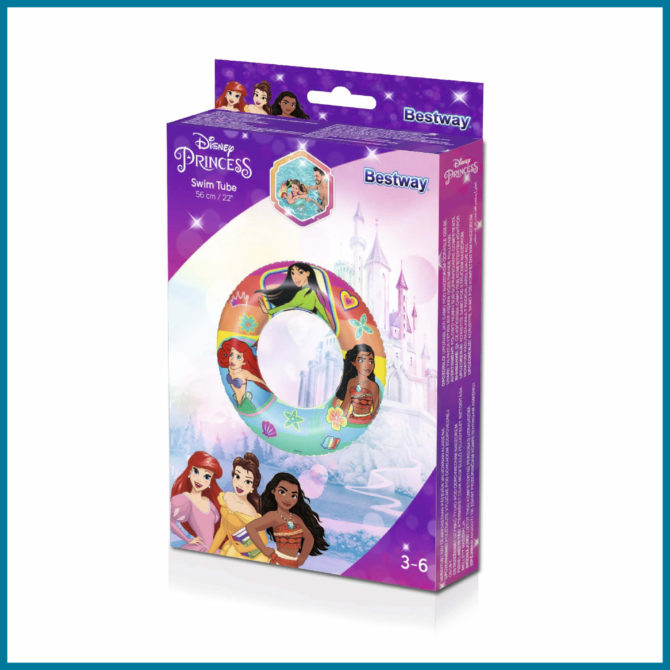 Flotador Hinchable para Niños de 3 a 6 años Bestway 48 cm Diseño de Princesas Disney Doble Cámara de Aire - Imagen 6