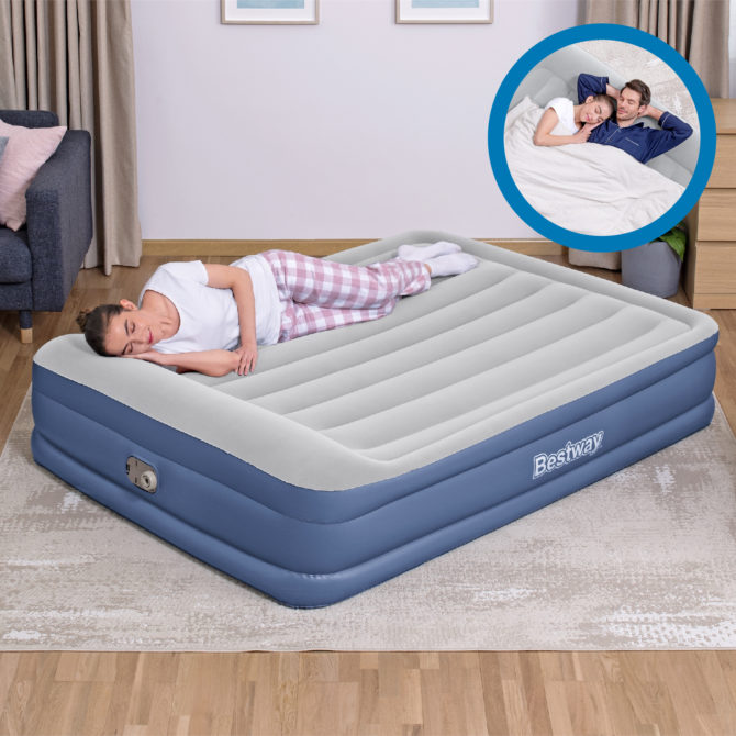 Cama Hinchable Bestway Tritech Doble 203x152x46 cm Soporta hasta 300 Kg Inflado en 4 Minutos con Refuerzo Perimetral - Imagen 2