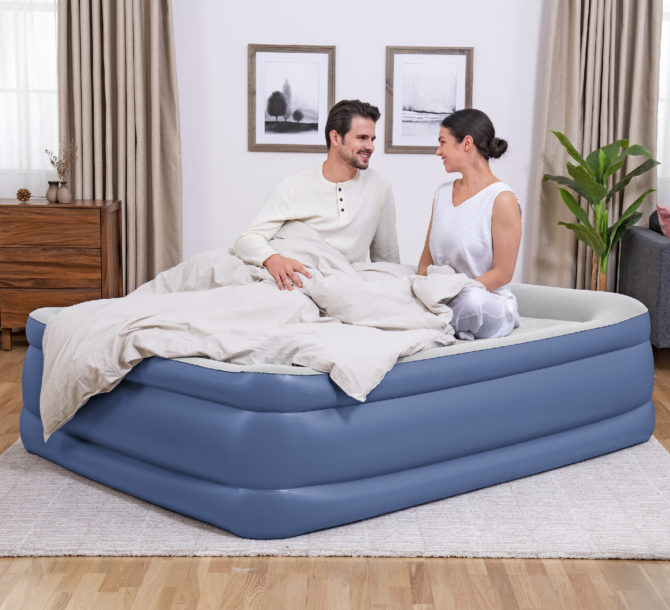 Cama Hinchable Bestway Tritech Doble 203x152x56 cm Soporta hasta 300 Kg Inflado en 5 Minutos con Refuerzo Perimetral - Imagen 2