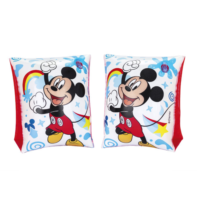 Manguitos Hinchables para Niños de 3 a 6 años Bestway 17x12 cm Diseño de Mickey Mouse Doble Cámara de Aire