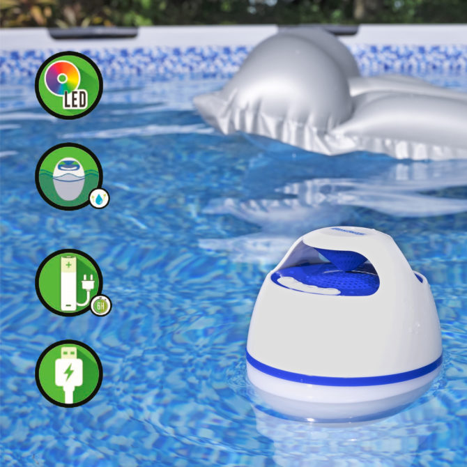 Altavoz Bluetooth LED Flotante Bestway Flowclear MusicWave Resistente al Agua con 6 Horas de Autonomía - Imagen 5