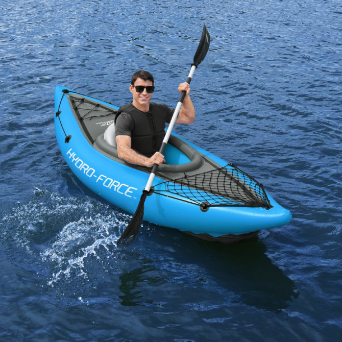 Kayak Hinchable Individual Bestway Hydro Force Cove Champion 275x81x45 cm con Pala de Aluminio y Bomba de Mano Incluida - Imagen 2