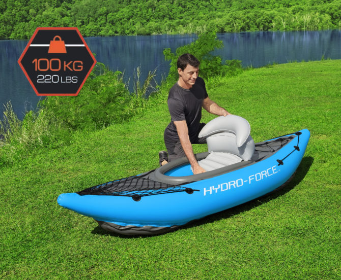 Kayak Hinchable Individual Bestway Hydro Force Cove Champion 275x81x45 cm con Pala de Aluminio y Bomba de Mano Incluida - Imagen 5