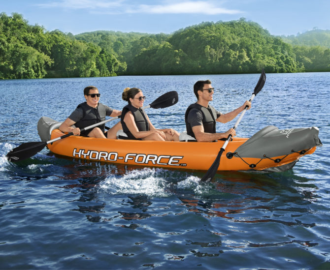 Kayak Hinchable para 3 Personas Bestway Hydro Force Rapid 381x100x44 cm con 2 Palas de Aluminio y Bomba de Mano Incluida - Imagen 2