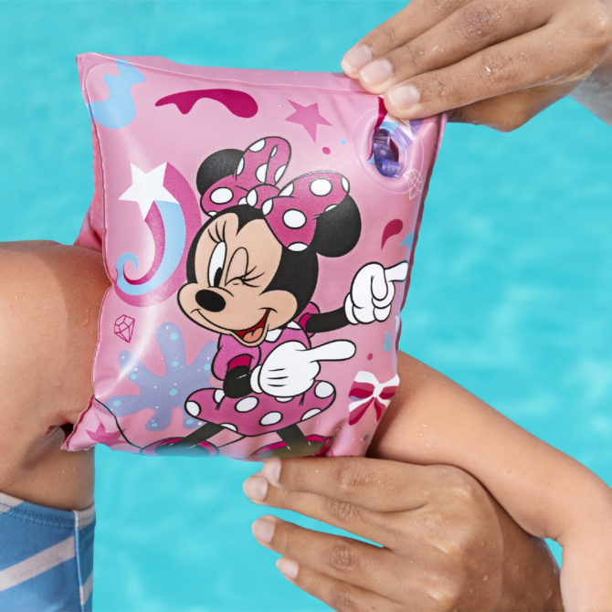 Manguitos Hinchables para Niños de 3 a 6 años Bestway 17x12 cm Diseño de Minnie Mouse Doble Cámara de Aire - Imagen 5