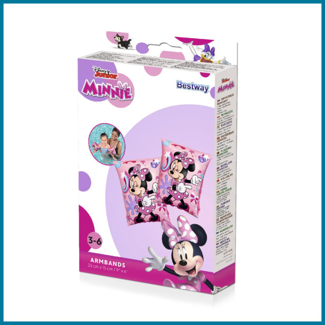 Manguitos Hinchables para Niños de 3 a 6 años Bestway 17x12 cm Diseño de Minnie Mouse Doble Cámara de Aire - Imagen 6