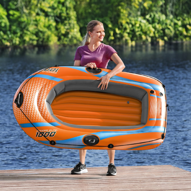 Barca Hinchable Individual Bestway Kondor Elite 1000 Raft 162x96x20 cm con Asas y Suelo Hinchable - Imagen 5