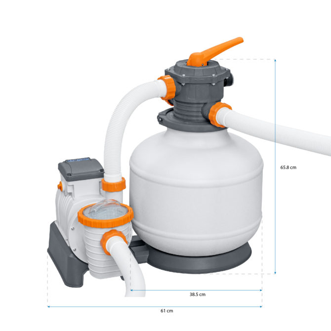 Depuradora con Filtro de Arena para Piscinas Desmontables Bestway Flowclear de 11.355 litros/hora Conexión 32 mm - Imagen 4