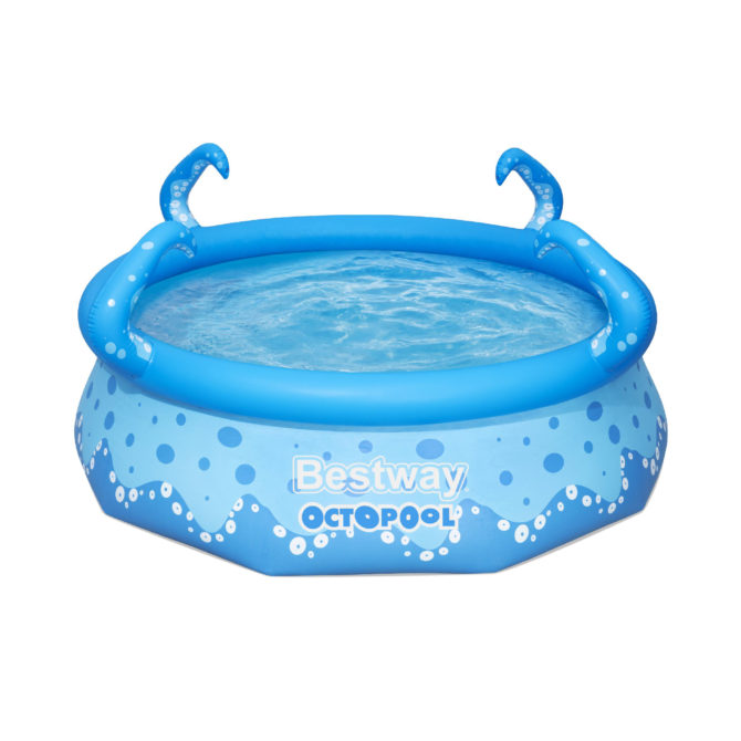 Piscina Hinchable para Niños Bestway OctoPool 274x76 cm con 4 Tentáculos Colo Azul con Capacidad de 3153 Litros