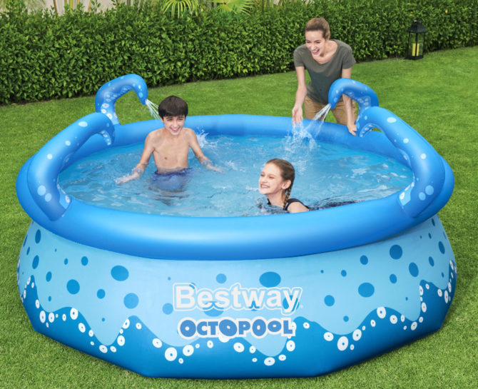 Piscina Hinchable para Niños Bestway OctoPool 274x76 cm con 4 Tentáculos Colo Azul con Capacidad de 3153 Litros - Imagen 2