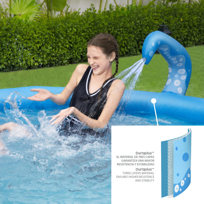 Piscina Hinchable para Niños Bestway OctoPool 274x76 cm con 4 Tentáculos Colo Azul con Capacidad de 3153 Litros - Imagen 6