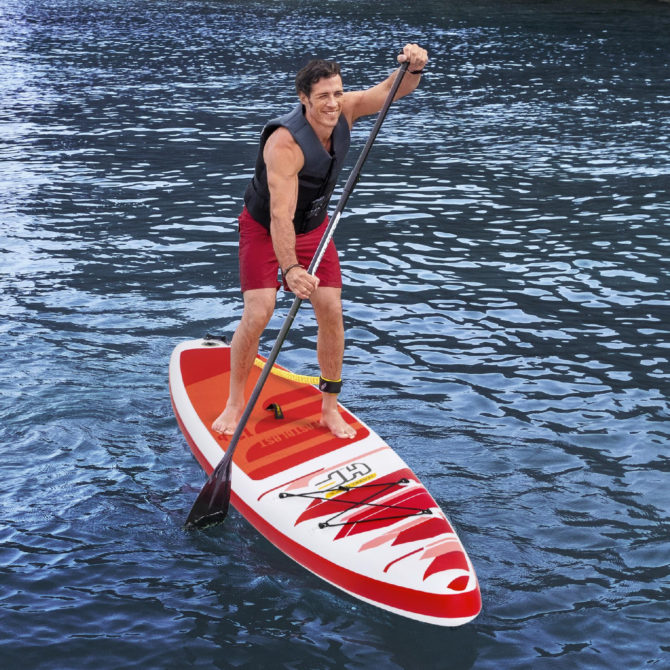 Tabla de Paddle Surf Hinchable Individual Bestway Hydro Force Fastblast Tech 381x76x15 cm con Pala, Bomba de Mano y Mochila - Imagen 2