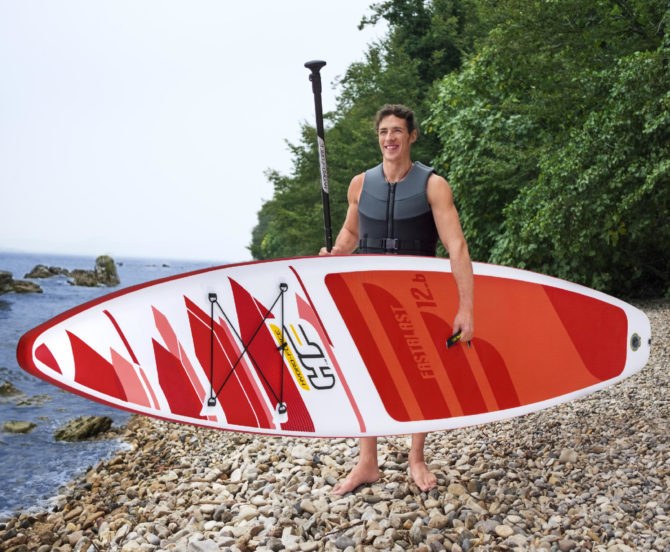 Tabla de Paddle Surf Hinchable Individual Bestway Hydro Force Fastblast Tech 381x76x15 cm con Pala, Bomba de Mano y Mochila - Imagen 5