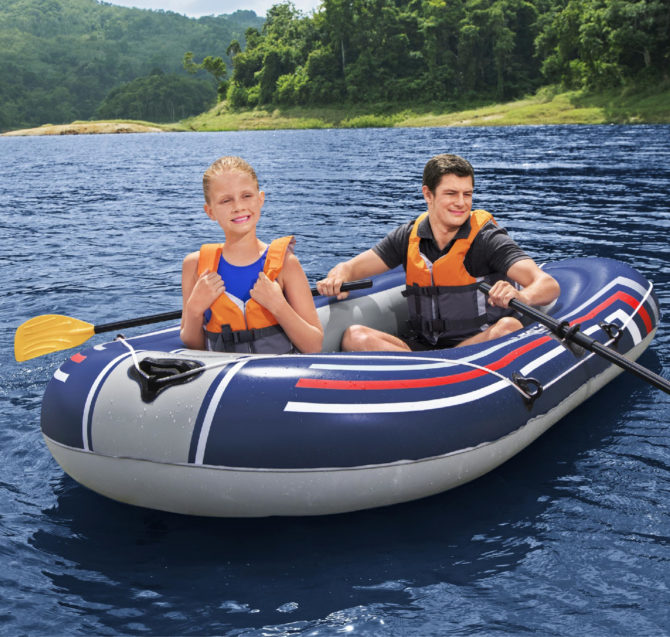 Barca Hinchable para 2 Adultos Bestway Hydro Force Treck 228x121x32 cm con 2 Remos y Bomba de Pie Incluida - Imagen 2