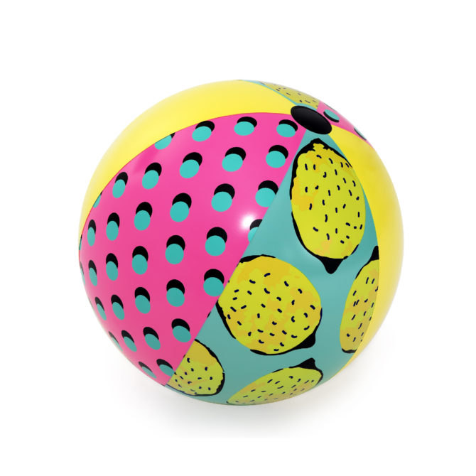 Pelota Hinchable para Playa o Piscina Bestway Retro Fashion 51 cm Diámetro Multicolor con Válvula de Seguridad