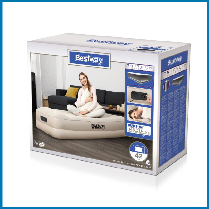 Cama Hinchable Bestway Tritech Individual 191x97x42 cm Soporta hasta 150 Kg Inflado en 3 Minutos con Refuerzo Perimetral - Imagen 7