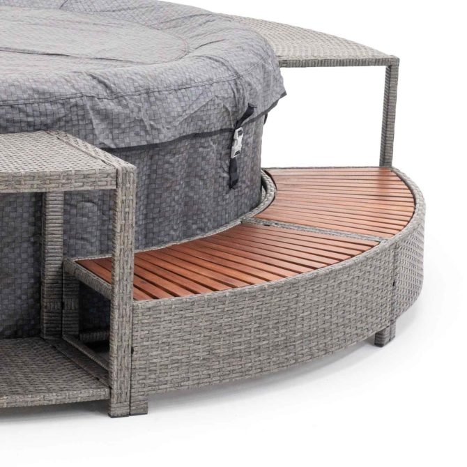 Spa Hinchable Bestway Lay-Z-Spa Havana Ø180x66 cm con Airjet + Revestimiento K2O Full Surround 180 Ø279x40x56 cm Borde para Spa Circular - Imagen 8