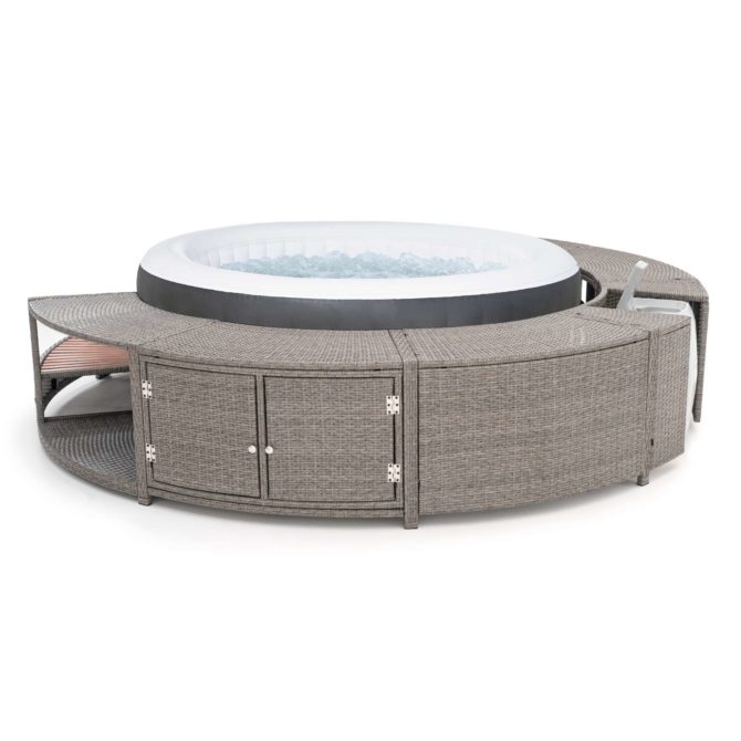 Spa Hinchable Bestway Lay-Z-Spa Miami Ø180x66 cm con Airjet + Revestimiento K2O Full Surround 180 Ø279x40x56 cm Borde para Spa Circular - Imagen 3