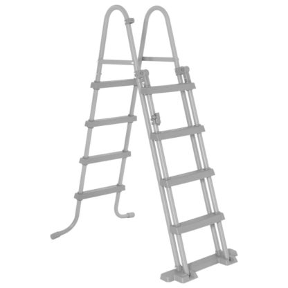 Escalera de Seguridad Bestway Flowclear 76x119x163 cm para Piscinas Desmontables de 122cm de Altura