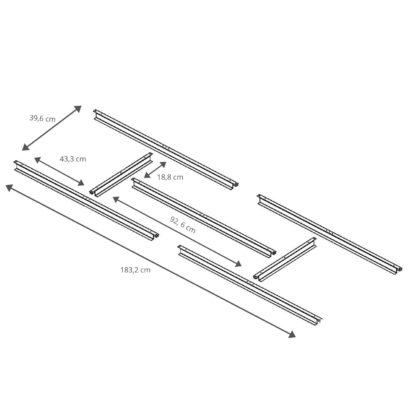 Pre-Instalación de Suelo para Casetas Metálicas Gardiun Estructura de 2,4 m² 191x111 cm en Acero Galvanizado - Imagen 4