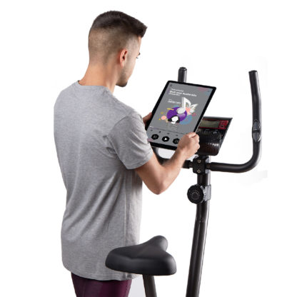 Bicicleta Estática Siluet B0003S 86x44,5x140cm Volante Inercia 5 kg | 7 Funciones y Pantalla LCD | Ruedas | Soporte Tablet Móvil - Imagen 6