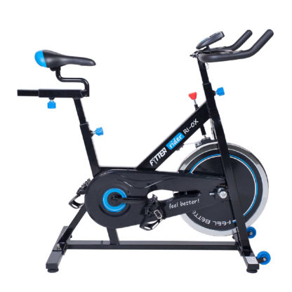 Bicicleta Ciclo Indoor Fytter Rider RI-0X 120x50x108 cm 7 Funciones, Pulsómetro, Inercia 14 Kg y Resistencia Regulable