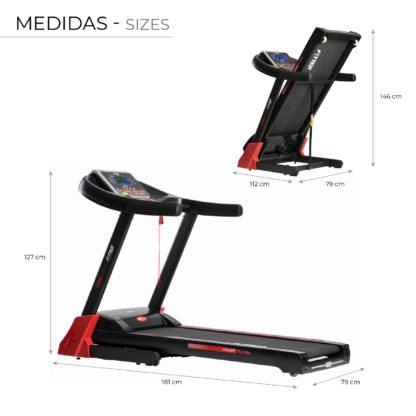 Cinta de Correr Semiprofesional y Plegable Fytter Runner RU-08R 181x79x127 cm 18 km/h, 15 Niv. Inclinación, Pantalla y Bluetooth - Imagen 4