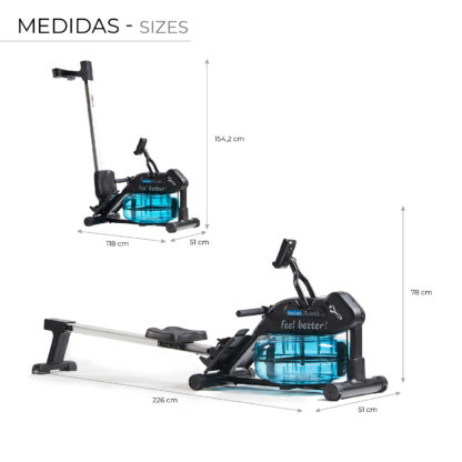 Remo de Agua Plegable Fytter 226x51x78 cm| 9 Niveles Resistencia | Montaje plug&run | Conexión Inalámbrica iOS Android - Imagen 4