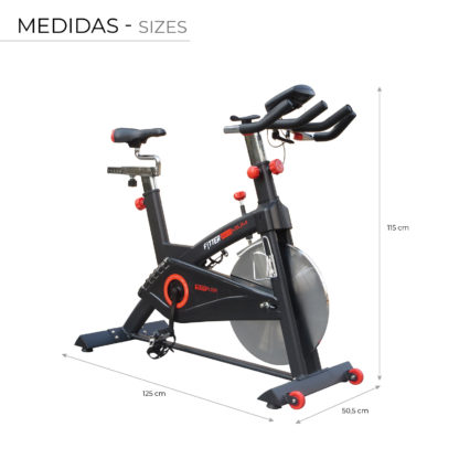 Bicicleta Ciclo Indoor Fytter Rider RI-05R 125x50,5x115 cm 6 Funciones, Pulsómetro, Inercia 20 Kg y Resistencia Regulable - Imagen 4