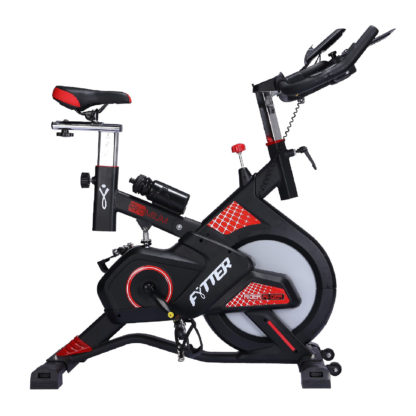 Bicicleta Ciclo Indoor Fytter Rider RI-02R 114x51x116 cm 7 Funciones, Pulsómetro, Inercia 13 Kg y Resistencia Regulable