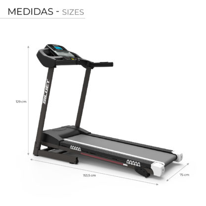 Cinta de Correr Plegable Siluet Treadmill T-3S 153,5x75x129 cm 16 km/h, 3 Niv. Inclinación, 6 Funciones y 15 Programas - Imagen 4