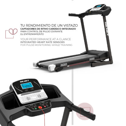 Cinta de Correr Plegable Siluet Treadmill T-3S 153,5x75x129 cm 16 km/h, 3 Niv. Inclinación, 6 Funciones y 15 Programas - Imagen 5