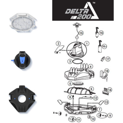 Limpiafondos Robot para Piscinas 45 m² Batería 90 min Kokido Delta 200 Depósito 4 litros Sin Cables - Imagen 4