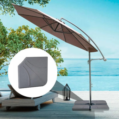 Pie de Cemento de 25 kg Habitex 47x47x5,5 cm Soporte para Parasol Colgante Lateral - Imagen 2