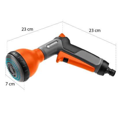Pistola de Riego Multifuncional Gardena Classic 23x23 cm Diseño Ergonómico con 3 Modalidades: Limpieza, Pulverización y Spray - Imagen 4