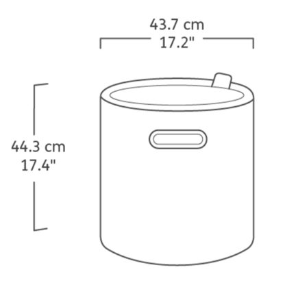 Mesa Auxiliar Multiuso Keter Cool Stool 43,3x43,3x44 cm 39 L | Mesa, Taburete y Nevera | Imitación Ratán Color Marrón Oscuro - Imagen 4