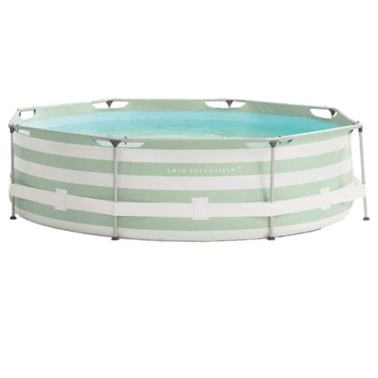 Piscina Tubular Redonda Swim Essentials Luxe Green ø305x76 cm con Válvula de Drenaje | 3850 L | PVC y Acero