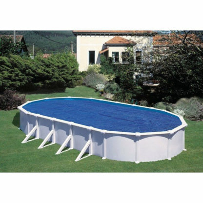 Cobertor Solar Liner Azul Gre 625x375x120 cm de 40/100 micras Fabricado en PVC para Piscinas con Forma de Ocho | Sistema Colgante - Imagen 2