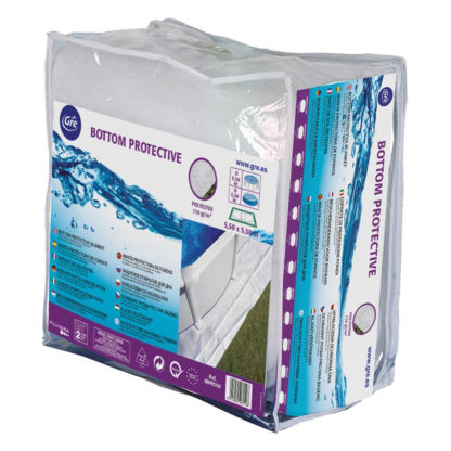 Manta Protectora Gre 400x400 cm 110 g/m2 para Piscinas Redondas de ø 350, 360 y 400 cm | Poliéster Color Blanco