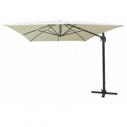 Parasol Lateral Habitex 300x350x260 cm de Aluminio con Base Giratoria 360° y Sistema de Apertura Manual