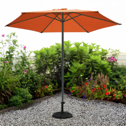 Parasol Octogonal de Aluminio Habitex ø300x300 cm con Mástil ø48 mm | Polea y Estructura de 6 Varillas | Antracita y Terracota - Imagen 2