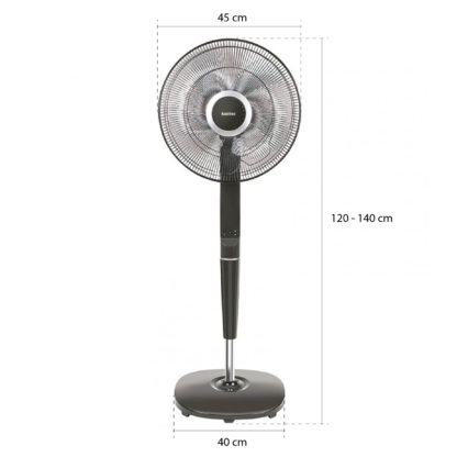 Ventilador de Pie Habitex VPRLED 40x40x120/140 cm 3 Modos de Oscilación y Funcionamiento | Temporizador | Mando a Distancia - Imagen 4