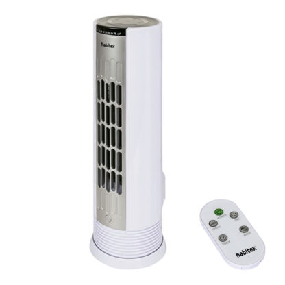 Ventilador de Torre Habitex Mini VT25 - 11x11x38 cm Potencia 25W | 3 Velocidades | 3 Modos | Temporizador y Mando a Distancia