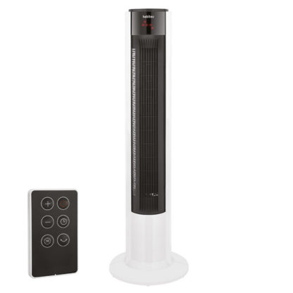 Ventilador de Torre Habitex VT-120 - 30x30x105 cm Potencia 45W | 3 Velocidades y 3 Funciones | Temporizador y Mando a Distancia