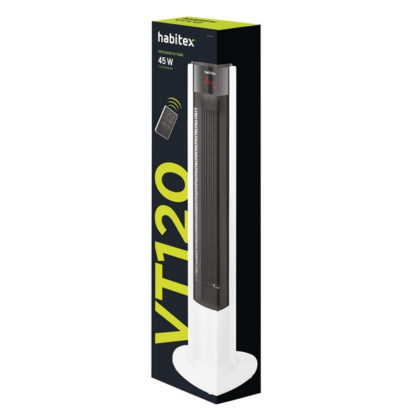 Ventilador de Torre Habitex VT-120 - 30x30x105 cm Potencia 45W | 3 Velocidades y 3 Funciones | Temporizador y Mando a Distancia - Imagen 6